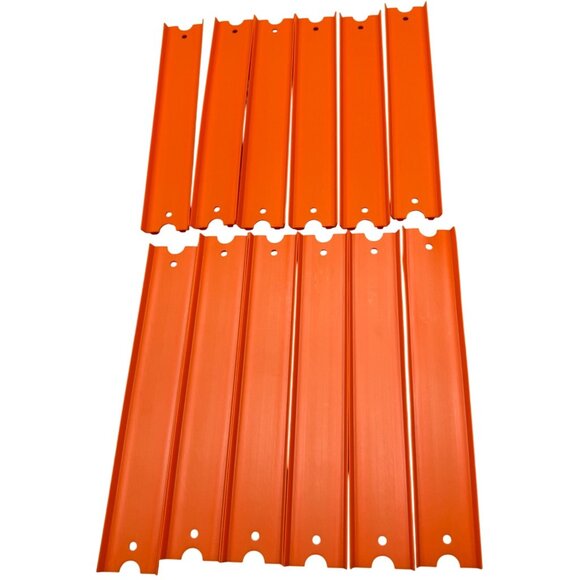 Hot Wheel Track Parts 12 Pieces 9" Each Piece Orange Used Like New READ - Picture 1 of 6